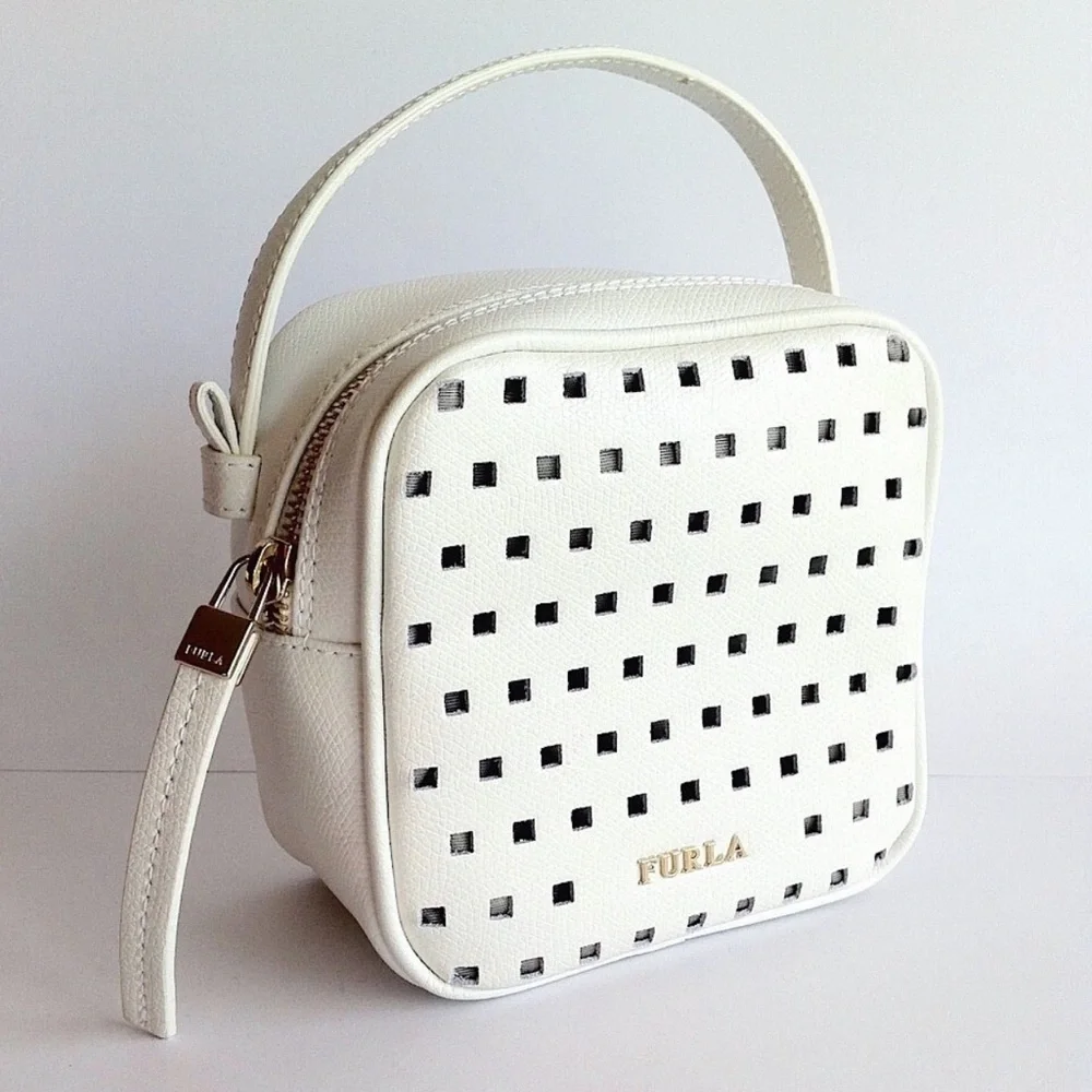 Furla White Yo-yo 2 Way Crossbody Bag - Picture 1 of 9